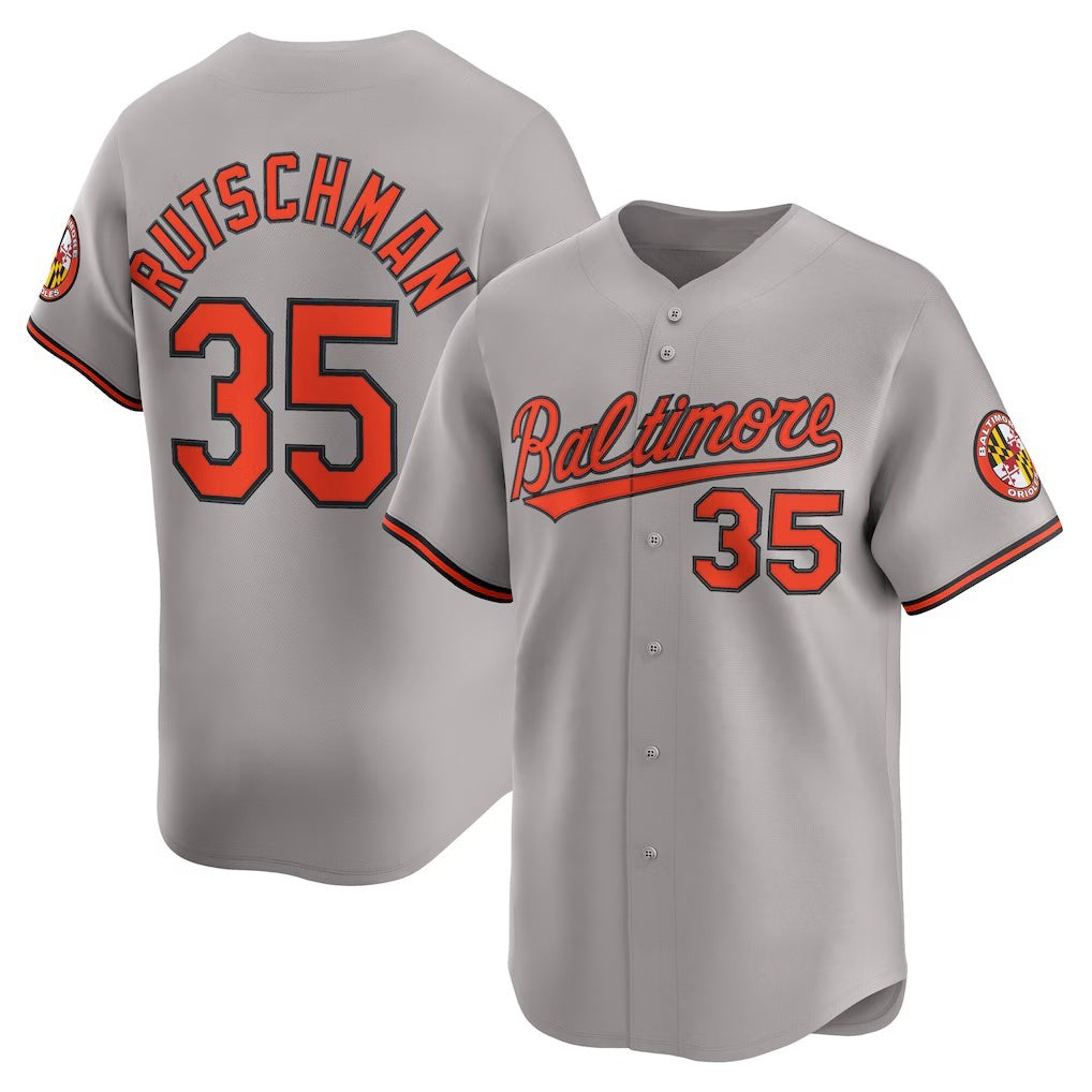 marshops Baltimore Orioles #35 Adley Rutschman Gray  Road Limited Player Jersey