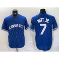 marshops Kansas City Royals #7 Bobby Witt Jr Blue  Cool Base Stitched Jersey