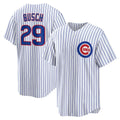 marshops Chicago Cubs #29 Michael Busch White  Home Replica Jersey