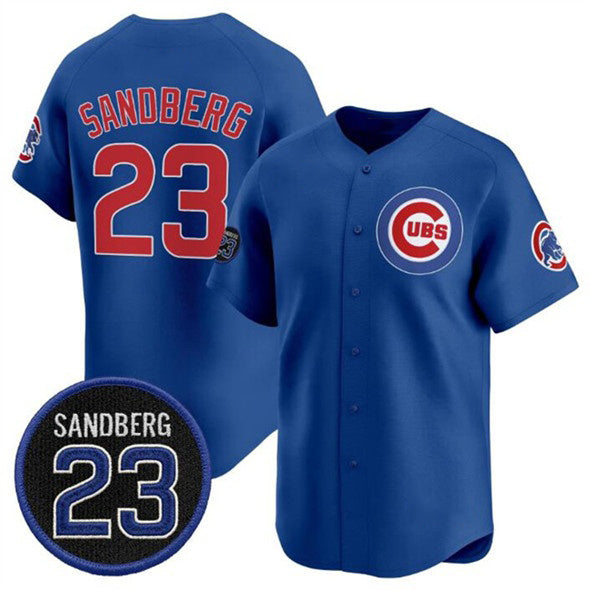 marshops Chicago Cubs #23 Ryne Sandberg Royal  'Ryne Sandberg Tribute' Vapor Limited V2 Stitched Jersey