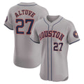 marshops Houston Astros #27 Jose Altuve Gray  Road Elite Player Jersey