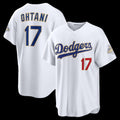 marshops Los Angeles Dodgers #17 Shohei Ohtani White  2026 Gold Collection Stadium Jersey