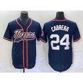 marshops Detroit Tigers #24 Miguel Cabrera Navy  Cool Base Stitched Jersey