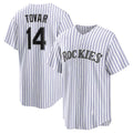 marshops Colorado Rockies #14 Ezequiel Tovar White  Home Replica Jersey