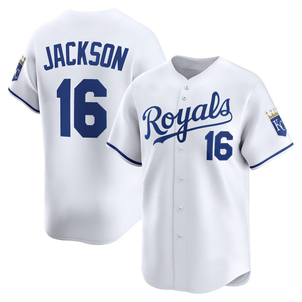 marshops Kansas City Royals #16 Bo Jackson White  Home Limited Player Jersey