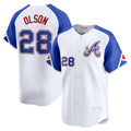 marshops Atlanta Braves #28 Matt Olson White  City Connect Limited Player Jersey