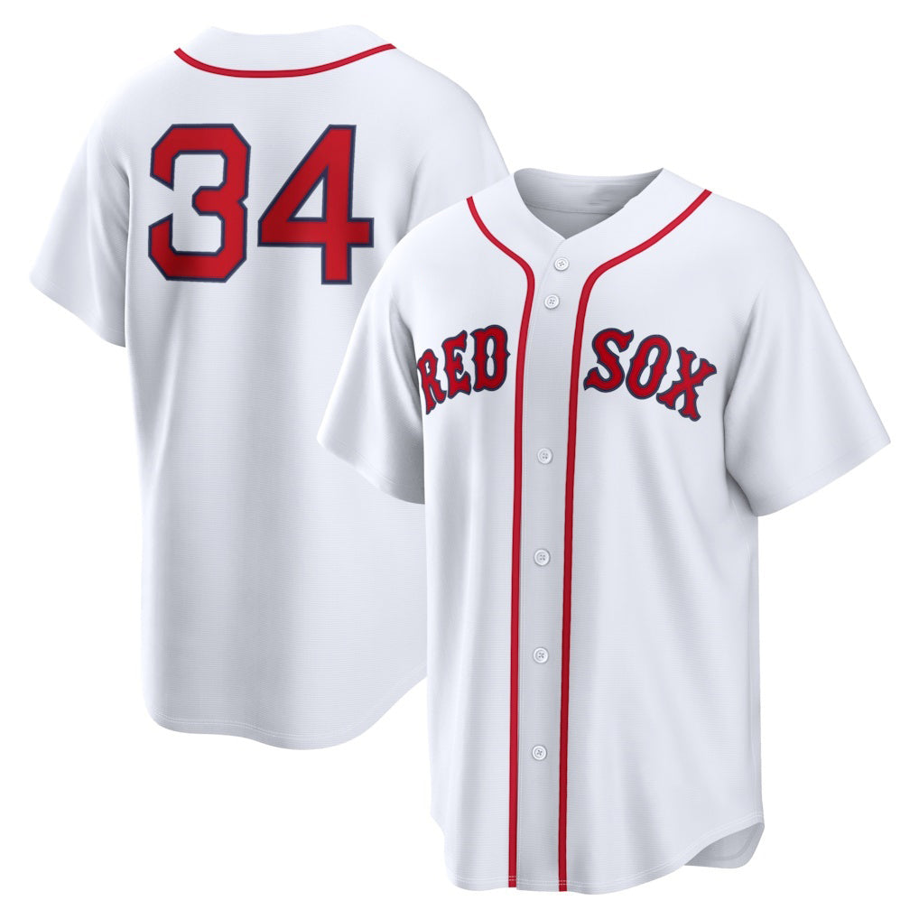 marshops Boston Red Sox #34 David Ortiz White  Home Replica Jersey