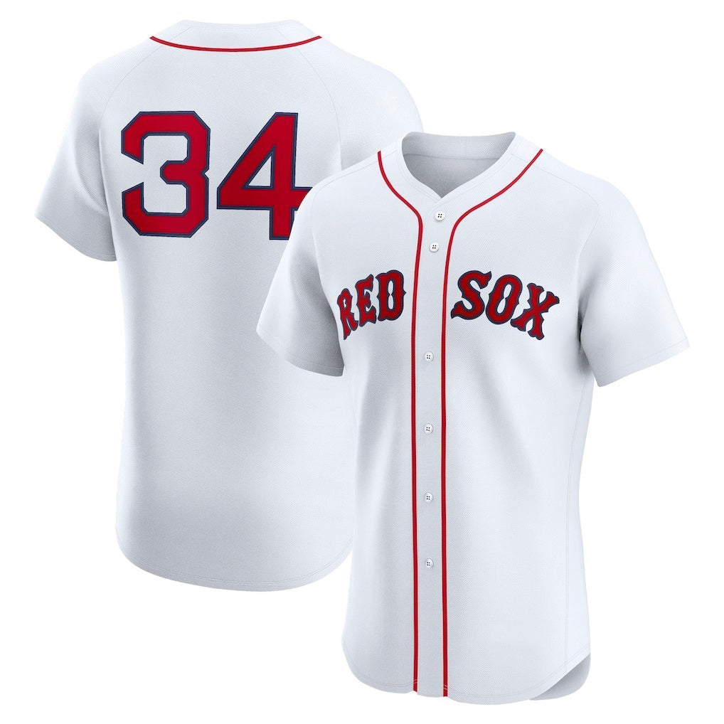 marshops Boston Red Sox #34 David Ortiz White  Home Elite Jersey