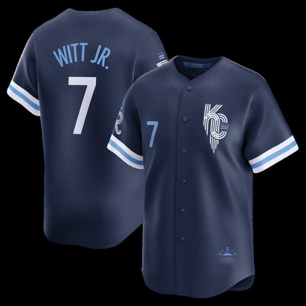 marshops Kansas City Royals #7 Bobby Witt Jr.Navy  City Connect Limited Player Jersey