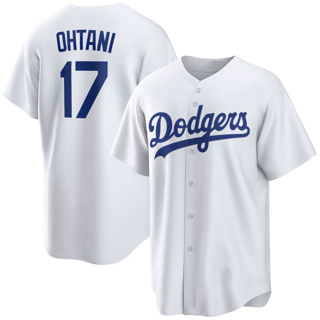 marshops Los Angeles Dodgers #17 Shohei Ohtani White  Home Replica Player Jersey