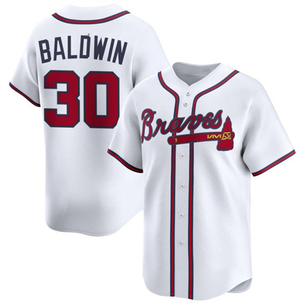 marshops Atlanta Braves #30 Drake Baldwin White  2025 Home Limited Stitched Jersey