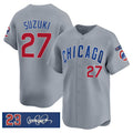 marshops Chicago Cubs #27 Seiya Suzuki Gray  'Ryne Sandberg Tribute' Vapor Limited V3 Stitched Jersey