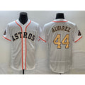 marshops Houston Astros #44 Yordan Alvarez 2023 White Gold  World Serise Champions Patch Flex Base Stitched Jersey