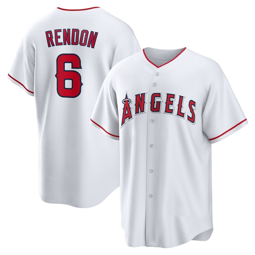 marshops Los Angeles Angels #6 Anthony Rendon White  Home Replica Player Name Jersey