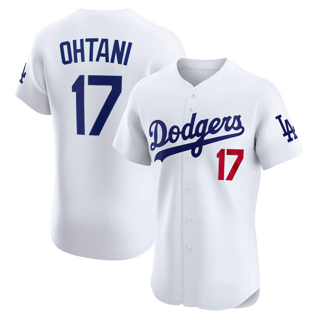 marshops Los Angeles Dodgers #17 Shohei Ohtani White  Home Elite Jersey