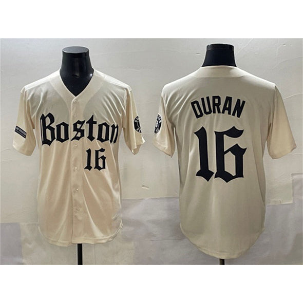 marshops Boston Red Sox #16 Jarren Duran Cream  Gothic Vapor Limited Stitched Jersey