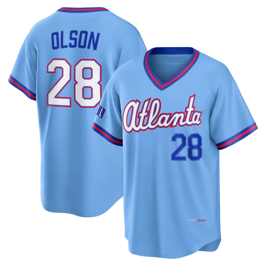marshops Atlanta Braves #28 Matt Olson Powder Blue  2026 City Connect Stadium Jersey