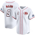 marshops  Cincinnati Reds #9 Matt McLain White  2025 Speedway Classic Home Limited Stitched Jersey