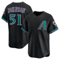 marshops Arizona Diamondbacks #51 Randy Johnson Black  Throwback Cooperstown Collection Limited Jersey