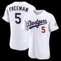 marshops Los Angeles Dodgers #5 Freddie Freeman White  2026 Gold Collection Authentic Jersey