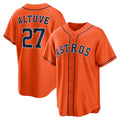 marshops Houston Astros #27 Jose Altuve Orange  Alternate Replica Player Name Jersey