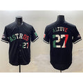 marshops Houston Astros #27 Jose Altuve Black  Mexico With World Serise Champions Patch Cool Base Stitched Jersey 2