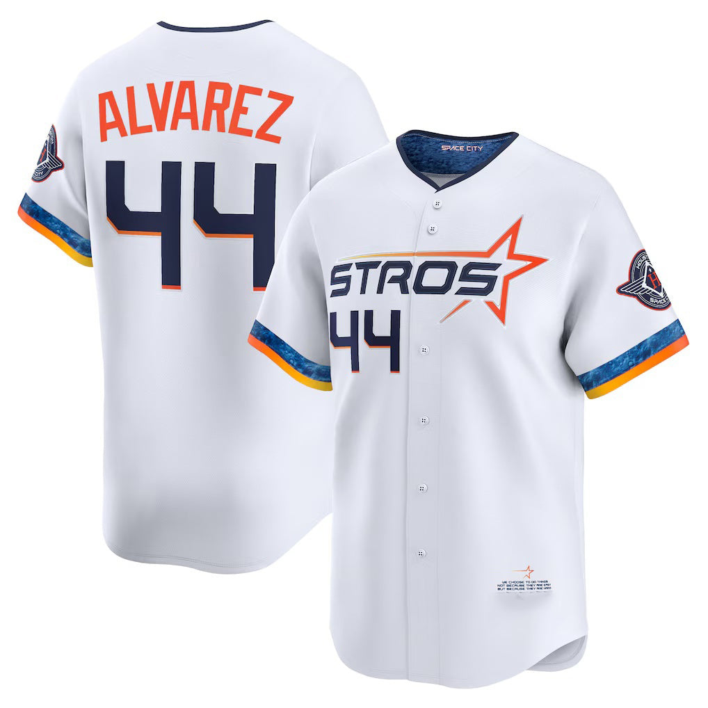 marshops Houston Astros #44 Yordan Alvarez White  2025 City Connect Limited Player Jersey