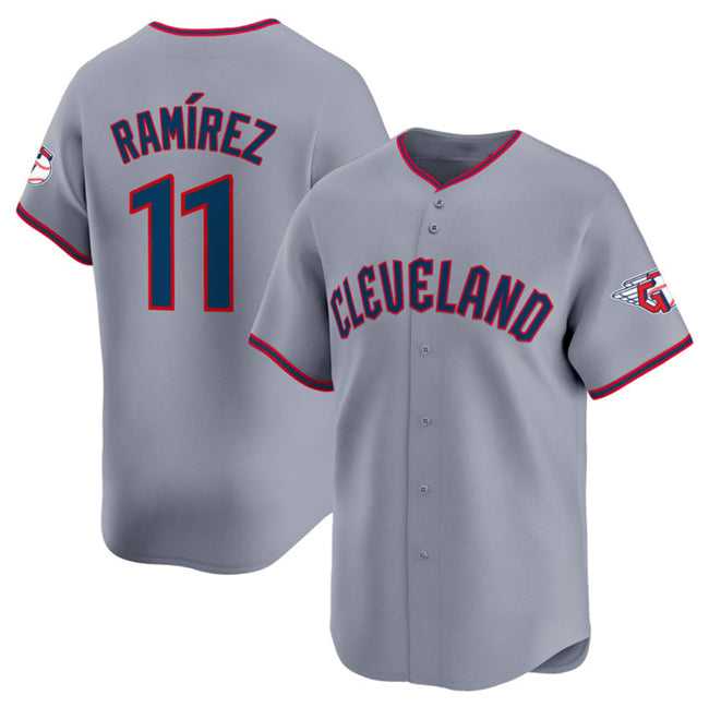 marshops Cleveland Guardians #11 Jose Ramirez Gray  2025 Alternate Limited Stitched Jersey