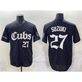marshops Chicago Cubs #27 Seiya Suzuki Black  'Gothic North Side Edition' Vapor Premier Limited Stitched Jersey