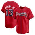 marshops Atlanta Braves #13 Ronald Acu?a Jr. Red  Alternate Limited Player Jersey