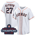 marshops Houston Astros #27 Jose Altuve White  2022 World Series Champions Home Stitched Jersey