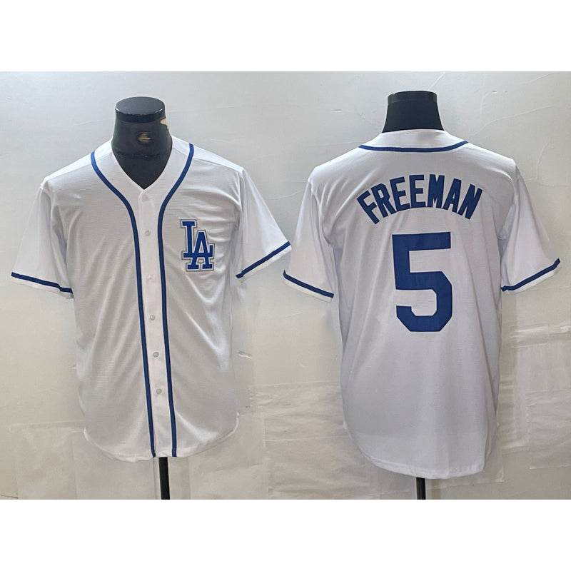 marshops Los Angeles Dodgers #5 Freddie Freeman White  Cool Base Stitched Jersey