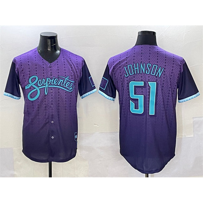 marshops Arizona Diamondbacks #51 Randy Johnson Purple  2025 City Connect Limited Stitched Jersey