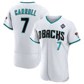 marshops Arizona Diamondbacks #7 Corbin Carroll White  2023 World Series Flex Base Stitched Jersey