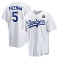 marshops Los Angeles Dodgers #5 Freddie Freeman White  2024 World Series Cool Base Stitched Jersey