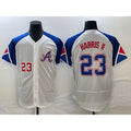 marshops Atlanta Braves #23 Michael Harris II Number White  2023 City Connect Flex Base Stitched Jersey 3