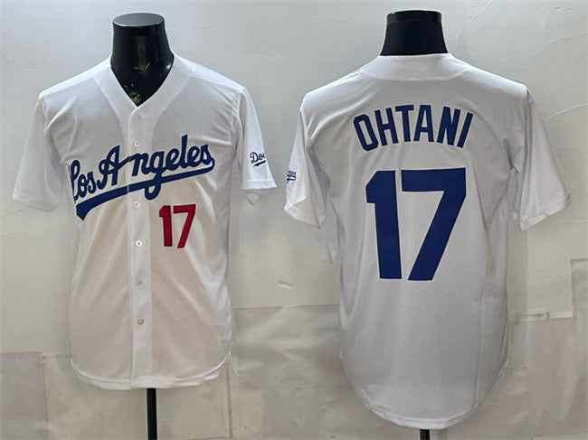 marshops Los Angeles Dodgers #17 Shohei Ohtani White  Alternate Stadium Stitched Jersey