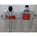 marshops Atlanta Braves #28 Matt Olson 2022 White Gold  World Series Champions Program Cool Base Stitched Jersey