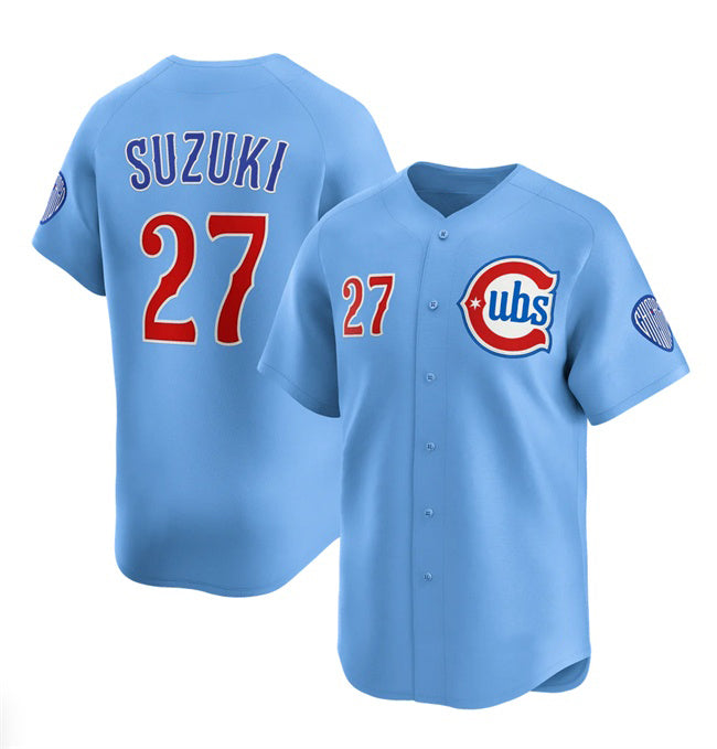 marshops Chicago Cubs #27 Seiya Suzuki Blue  2024-25 2nd Alternate Limited Stitched Jersey