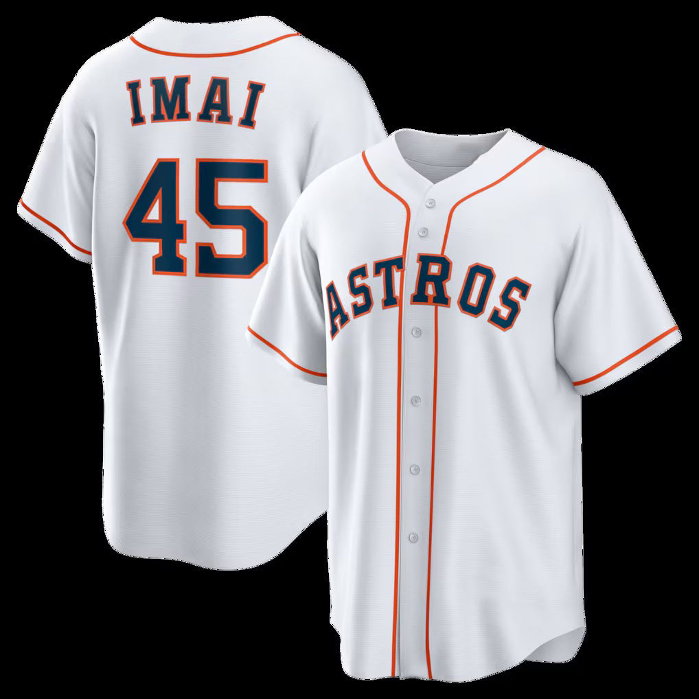 marshops Houston Astros #45 Tatsuya Imai White  Home Replica Jersey
