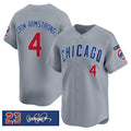 marshops Chicago Cubs #4 Pete Crow-Armstrong Gray  'Ryne Sandberg Tribute' Vapor Limited V3 Stitched Jersey