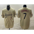 marshops Arizona Diamondbacks #7 Corbin Carroll Number 2021 Gold  City Connect Cool Base Stitched Jerseys