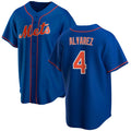 marshops New York Mets #4 Francisco ¨¢lvarez Royal  Cool Base Stitched Jersey