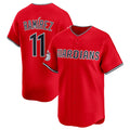 marshops Cleveland Guardians #11 Jose Ramirez Red  Alternate Limited Stitched Jersey