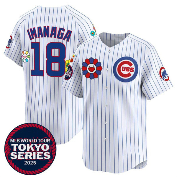 marshops Chicago Cubs #18 Sh¨­ta Imanaga White  2025 Tokyo Series Limited Stitched Jersey