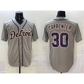 marshops Detroit Tigers #30 Kerry Carpenter Grey  Cool Base Stitched Jersey