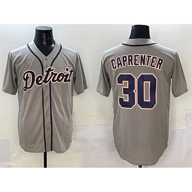 marshops Detroit Tigers #30 Kerry Carpenter Grey  Cool Base Stitched Jersey