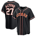 marshops Houston Astros #27 Jose Altuve 2026 Black  Out Stitched Jersey