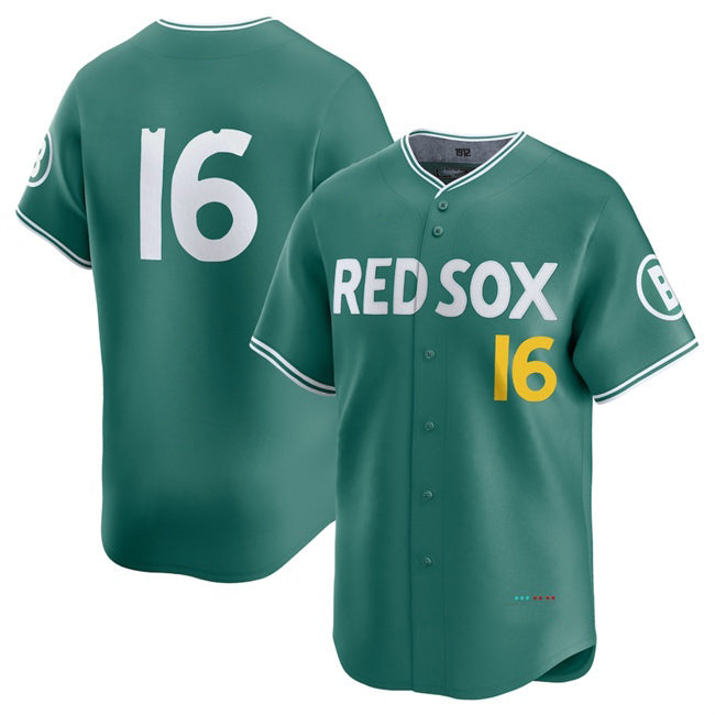 marshops Boston Red Sox #16 Jarren Duran Green  2025 City Connect Limited Stitched Jersey