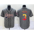 marshops Houston Astros #3 Jeremy Pena Grey  Gridiron Cool Base Stitched Jersey